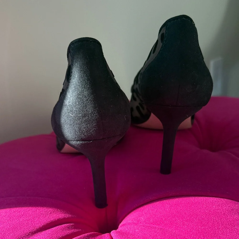 ON 34th Black Leopard Print Heels - Picture 3 of 5